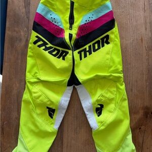 Thor Kids Vibrant Yellow Racing Pants